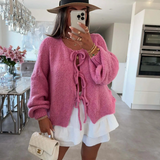 Eva | Knitted Bow Cardigan