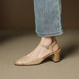 Genuine Leather Heels Valery