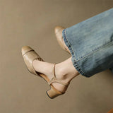 Genuine Leather Heels Valery