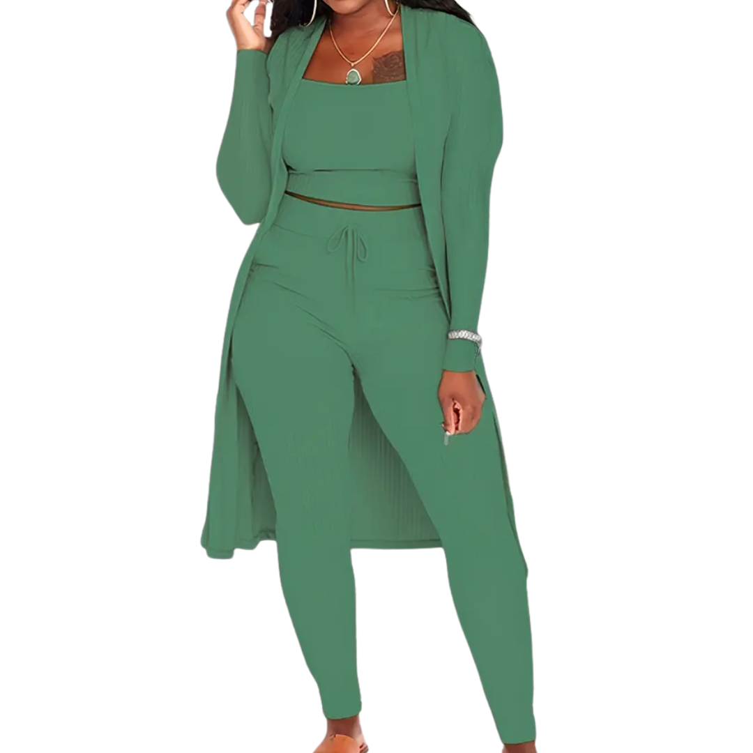 LINDEN™ – Cozy Knit Open Front Co-ord Set