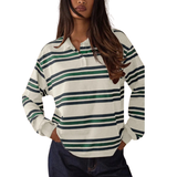 APRIL™ – Casual Colourblock Striped Long Sleeve Top