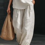 Carmen | Sleeveless Set with Wide-Leg Trousers