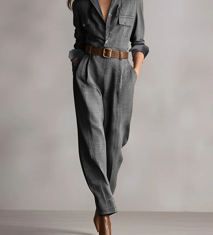 Carmen | elegant checked jumpsuit