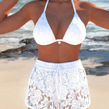 Marta | Elegant Unicolour Lace Bikini Set