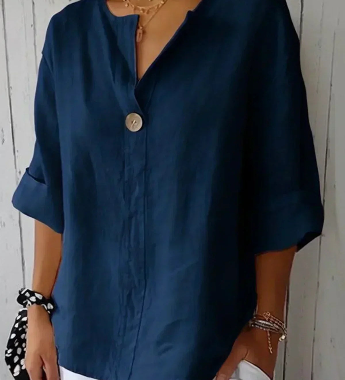 NAYLA™ - Casual V-Neck Blouse