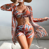 Paula | 3-Piece Printed Bikini Set