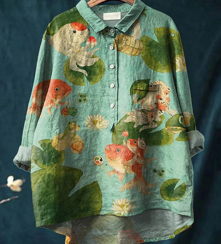 CLAUDIA™ - Fish Art Shirt