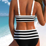 Laura | High-Waisted Striped Bikini