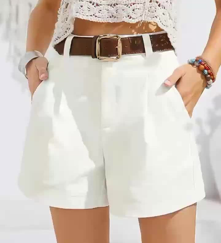 MÉLANIE™ - Chic High-Waist Shorts