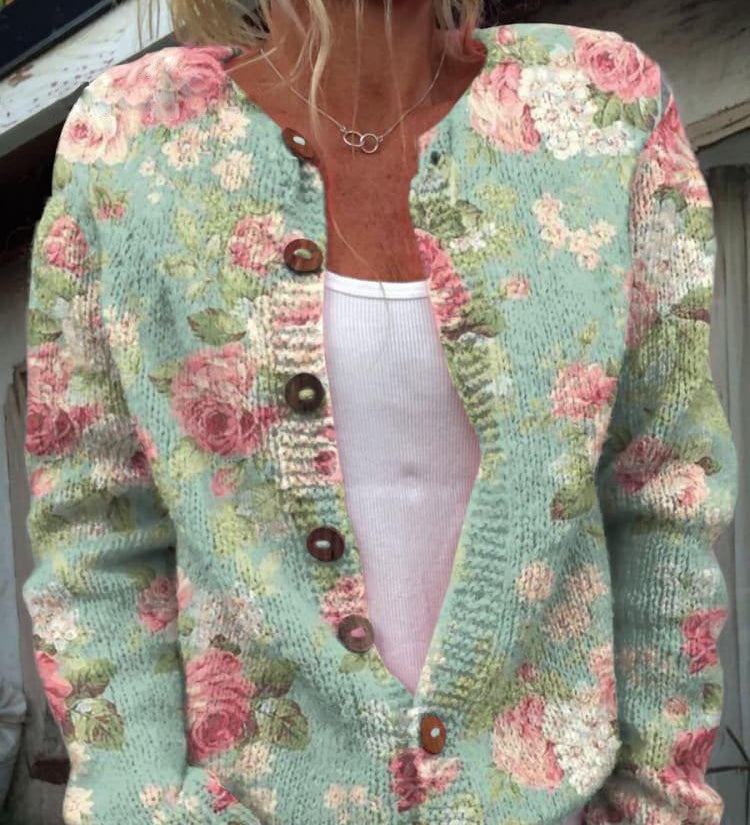 FLORA™ - Vintage Floral Cardigan