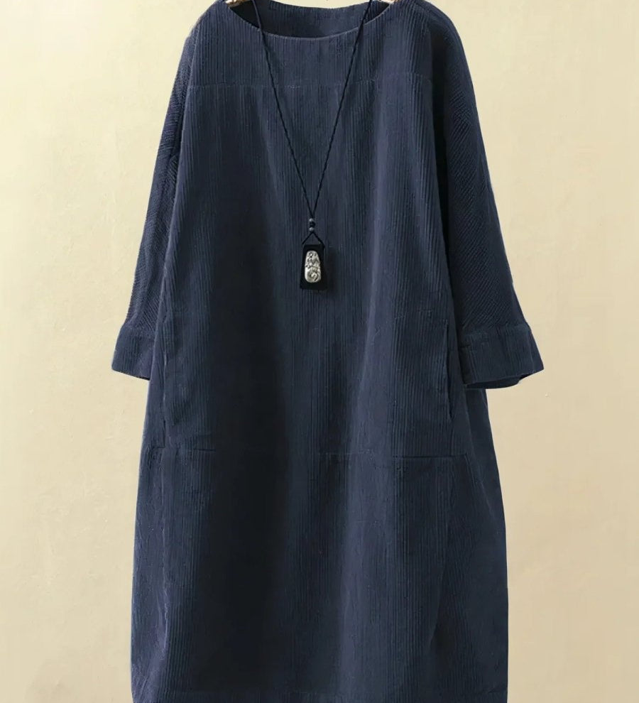 BRIDIE™ - Relaxed Fit Corduroy Midi