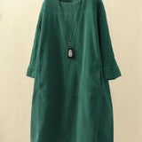 BRIDIE™ - Relaxed Fit Corduroy Midi