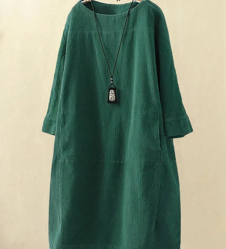 BRIDIE™ - Relaxed Fit Corduroy Midi
