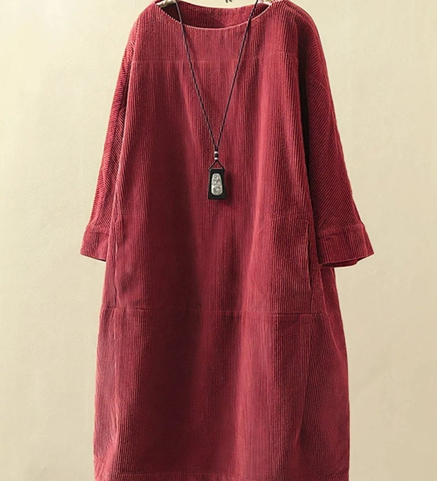 BRIDIE™ - Relaxed Fit Corduroy Midi