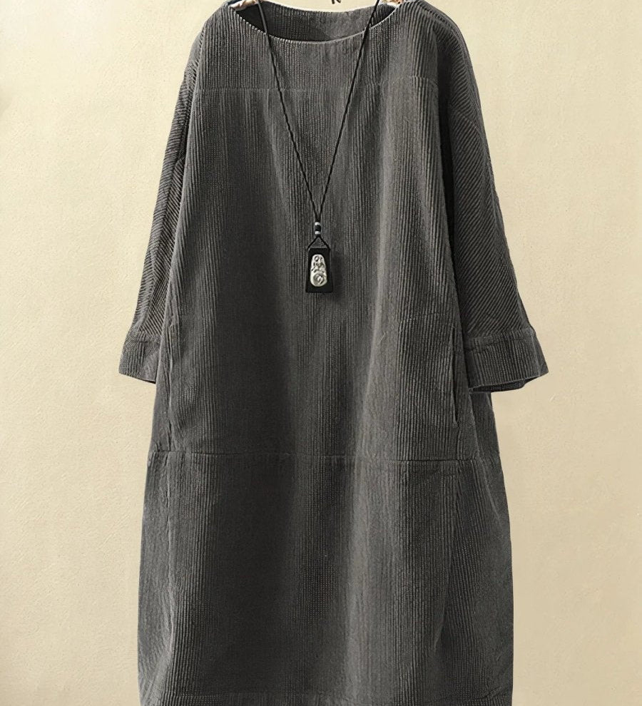 BRIDIE™ - Relaxed Fit Corduroy Midi
