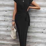 MATILDA™ - Casual Short Sleeve Dress with Knot Detail for Vacations