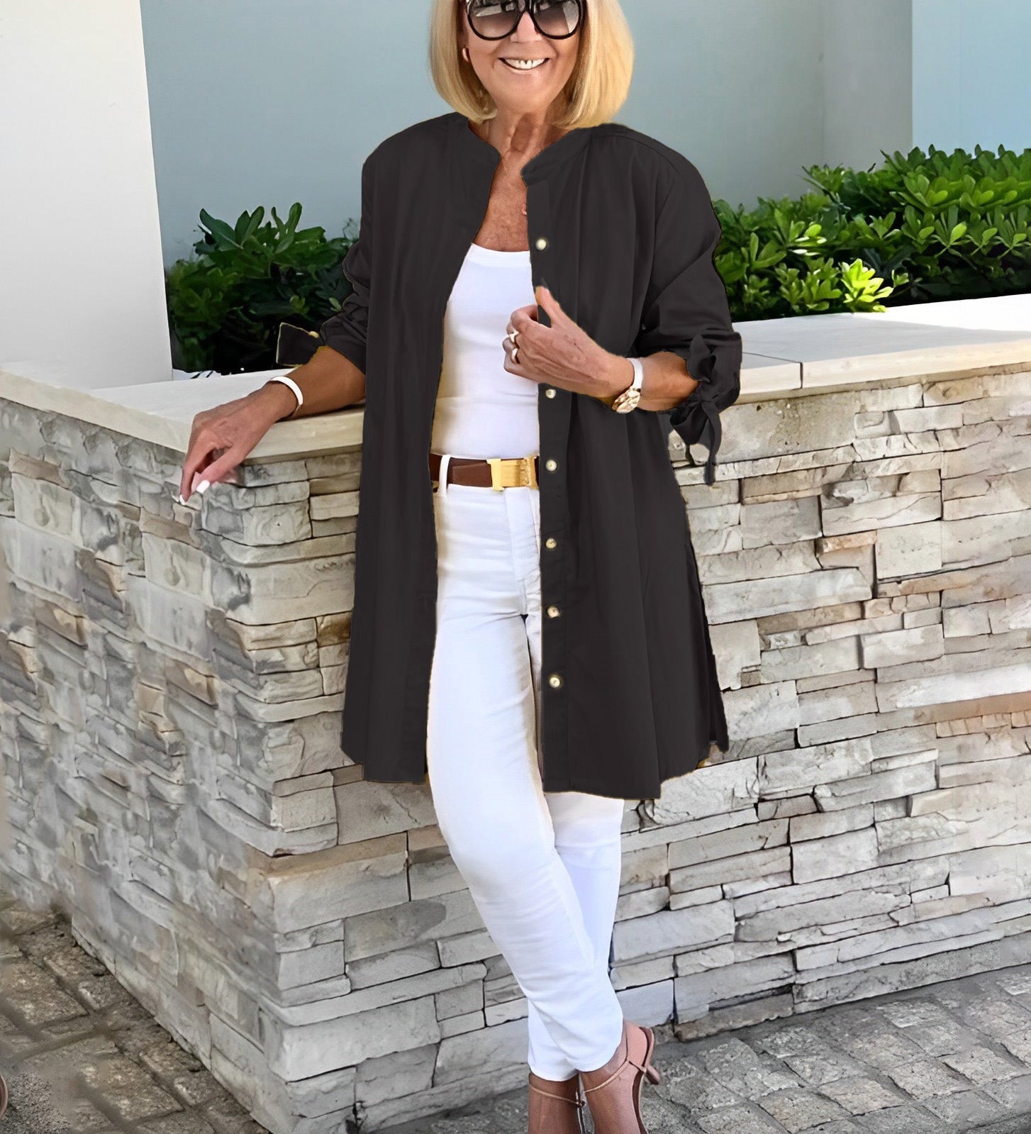 CÉLINA™ - Classy Long Shirt Jacket