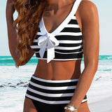 Laura | High-Waisted Striped Bikini