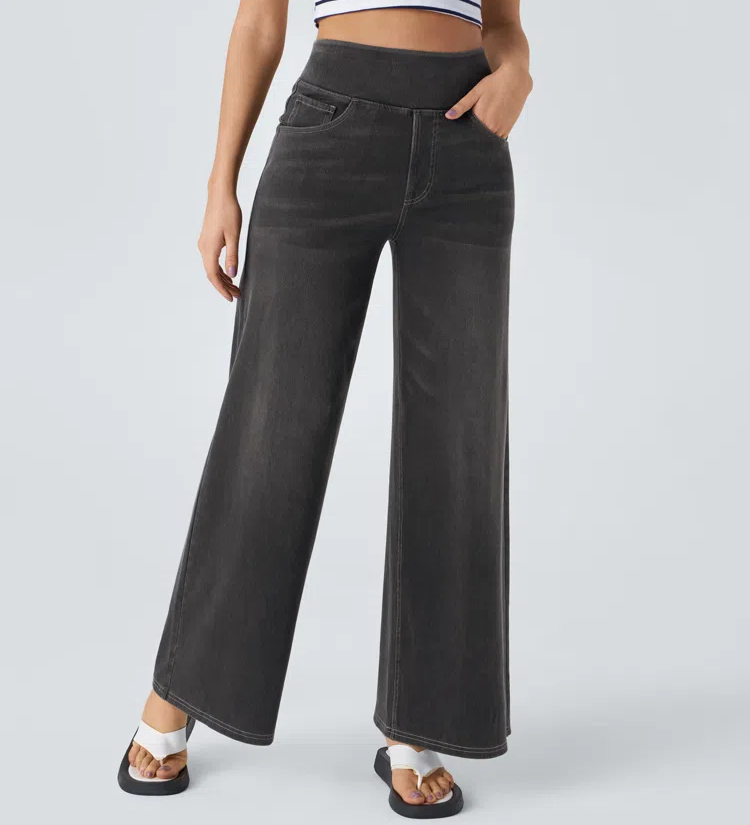 SOLÈNE™ - Relaxed Fit Wide-Leg Jeans