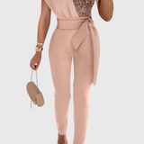 Layla Sequin One-Shoulder Jumpsuit