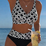 Letícia - Swimwear with Diamond Pattern