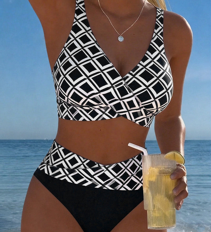 Letícia - Swimwear with Diamond Pattern