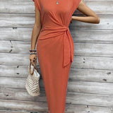 MATILDA™ - Casual Short Sleeve Dress with Knot Detail for Vacations