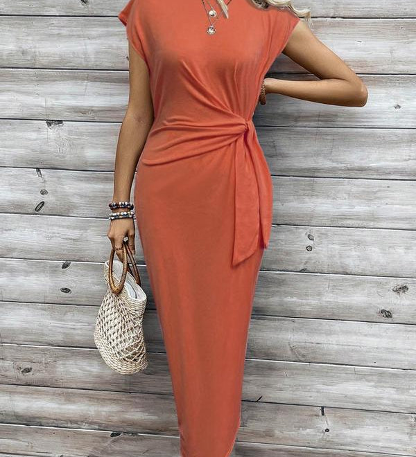 MATILDA™ - Casual Short Sleeve Dress with Knot Detail for Vacations