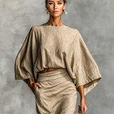 Cotton Linen Set Skirt