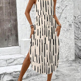 BLYTE™ - All-Over Print Tie-Front Cami Dress for Summer Vibes