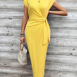 MATILDA™ - Casual Short Sleeve Dress with Knot Detail for Vacations