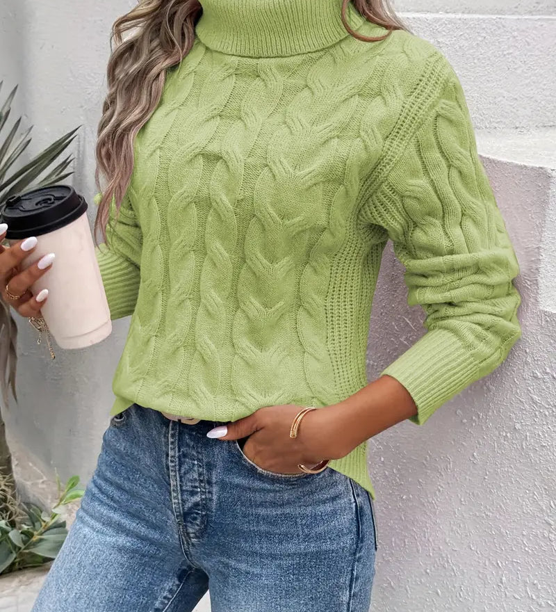 MAIKA™ - Cable Knit Turtleneck Sweater