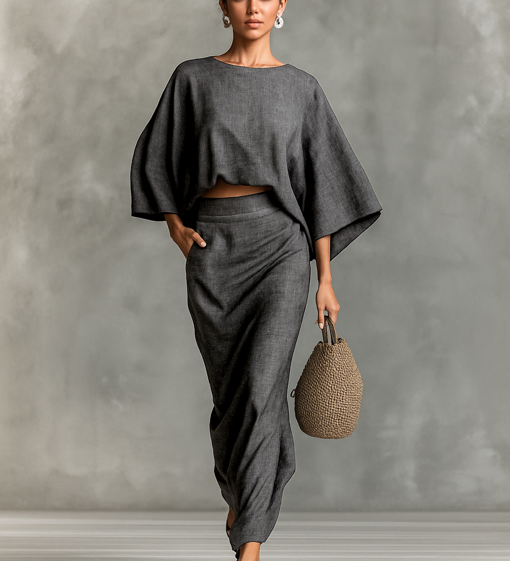 Cotton Linen Set Skirt