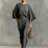 Cotton Linen Set Skirt