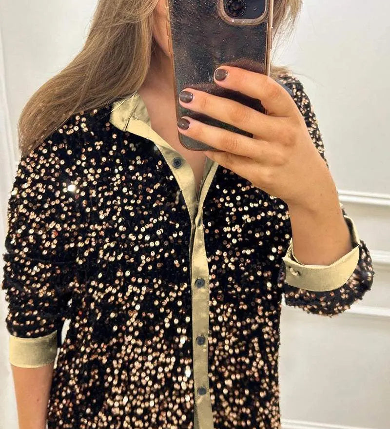 CIARA™ - Shimmer Sequin Shirt