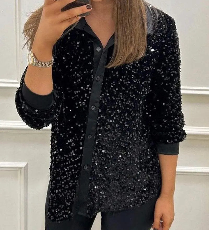 CIARA™ - Shimmer Sequin Shirt
