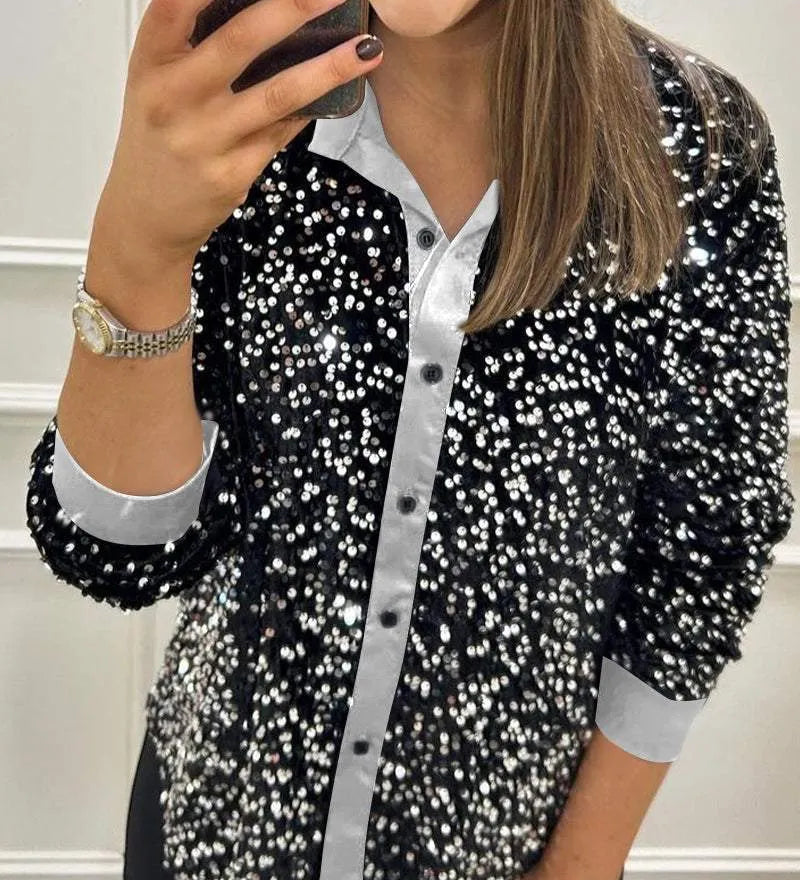 CIARA™ - Shimmer Sequin Shirt