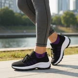 Ambulo Orthopaedic Shoes Fabric - Purple Black