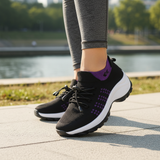 Ambulo Orthopaedic Shoes Fabric - Purple Black