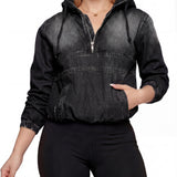 TABITHA™ – Casual Half Zip Hoodie Pullover